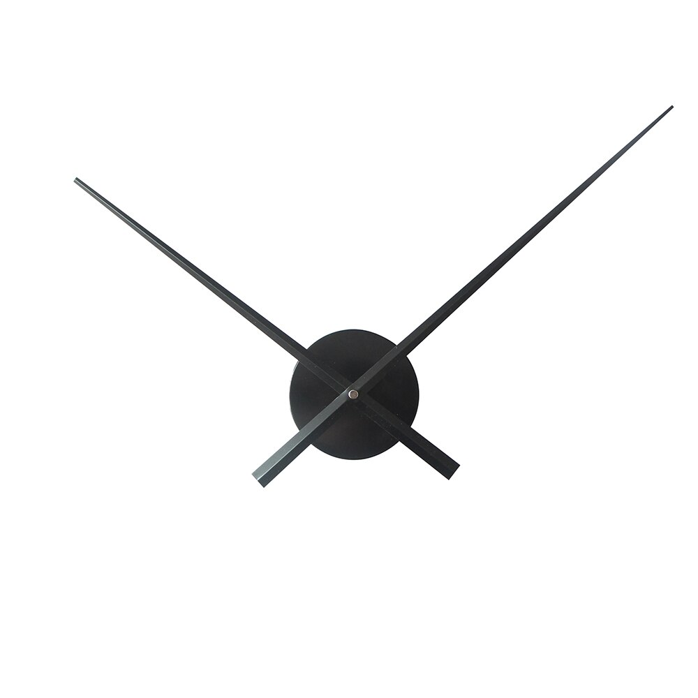 Mecanismo de agujas de reloj de pared grande, accesorios de manos de gran tamaño para reloj de pared 3D, bricolaje, decoración moderna del hogar: black