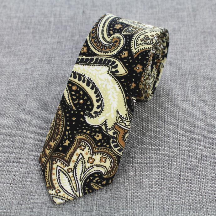 RBOCOTT 6cm Cotton Ties Floral Ties Mens Necktie Casual Suit Wedding Skinny Neck Tie Party Slim Tie Gravatas