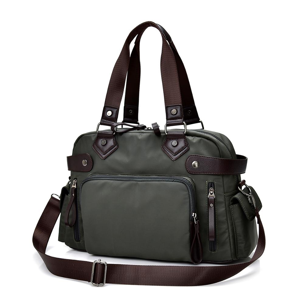 Manliga väskor nylon portfölj messenger bag för män kvinnor solid laptopväska stor kapacitet skolväska affärshandväska unisex