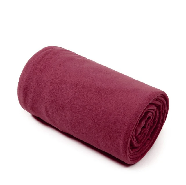 Saco de dormir portátil ultraligero de forro polar - Forro cálido para acampar y viajar al aire libre - Accesorios deportivos: Rojo