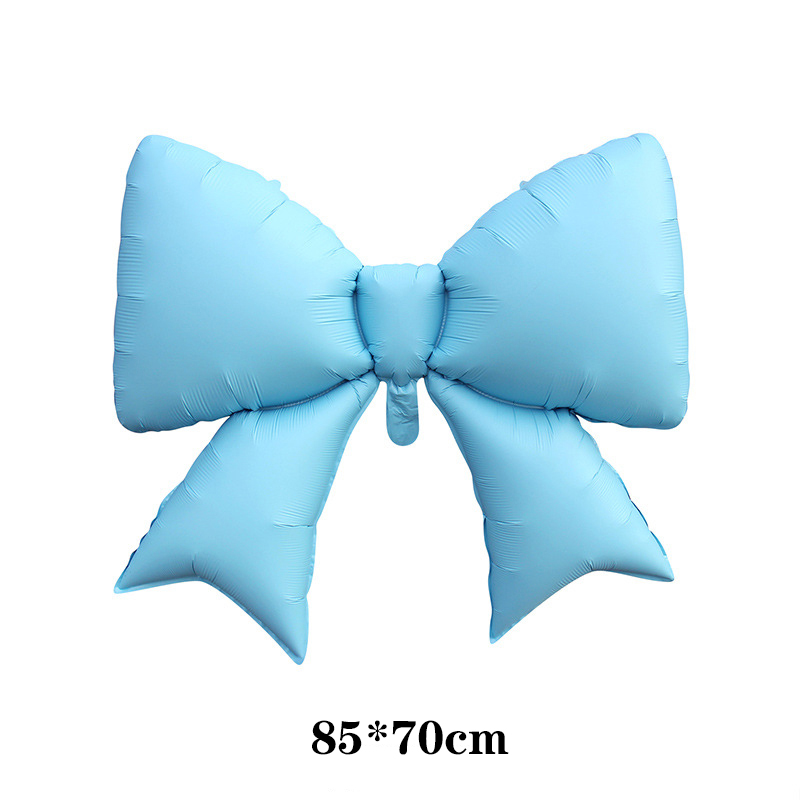 Strikvormig thema folie matte strik kinderverjaardagsfeest decoratie grote vlinderballon fotorekwisieten jubileum evenement decoratie: Diepblauw