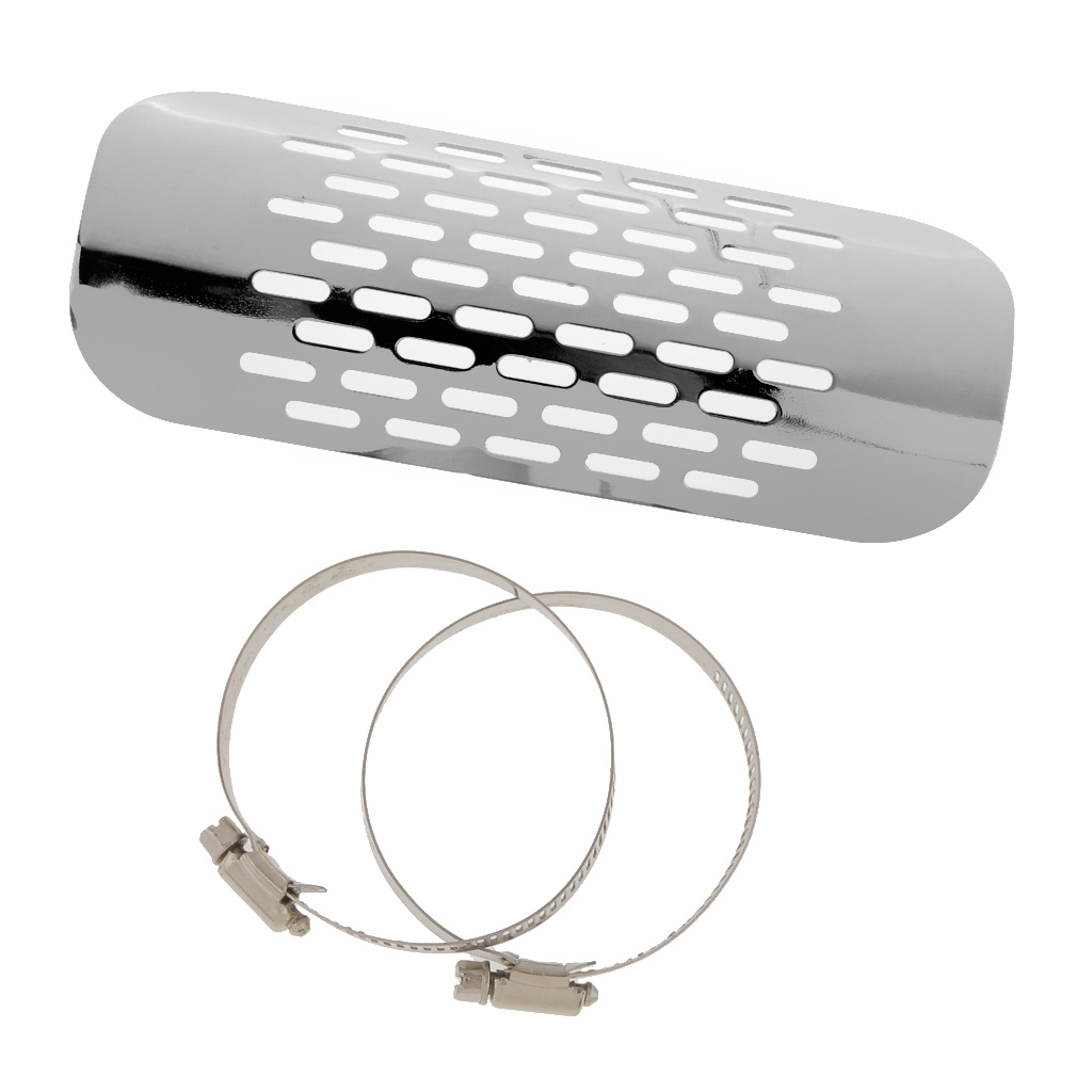 Pierced Exhaust Tube Heat Shield Cover Thermal Shroud For White