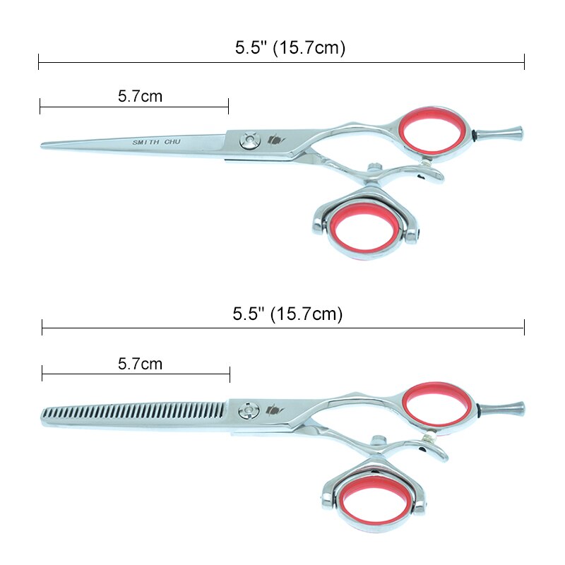 5.5 &quot;6.0&quot; Smith Chu Japan Staal Haar Dunner Schaar 360 Graden Kapper Schaar Kapper Blikscharen Salon Makas a0118C