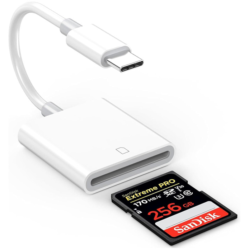 USB C SD-kaartlezer Hoge snelheid adapter voor IPhone 16 15 14 13 12 Pro Max Plus IPad MacBook Type C USBC OTG-kabel Geheugenlezers