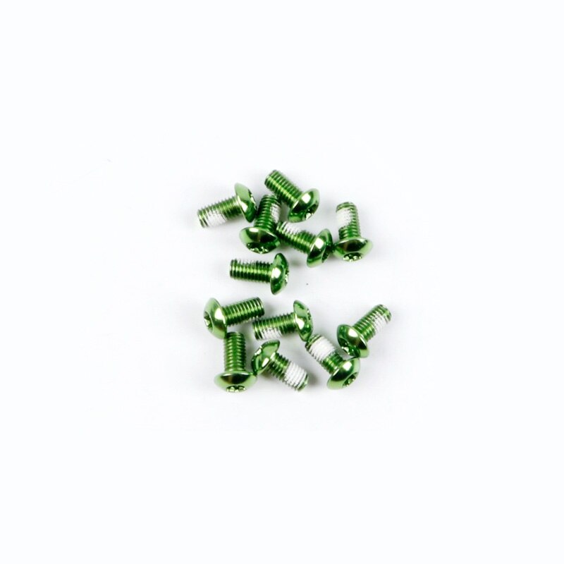 Anders 12PCS Bunte Fahrrad Disc Bremse Schrauben Legierung Bike Bremsscheibe Torx T25 M5x10mm Schrauben für Mountainbike: green