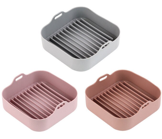 Air Friteuse Silikon Topf Grill Pan Reusable Silikon Topf Backblech Multifunktionale Silikon Pad Zubehör Kuchen Backen Pfannen