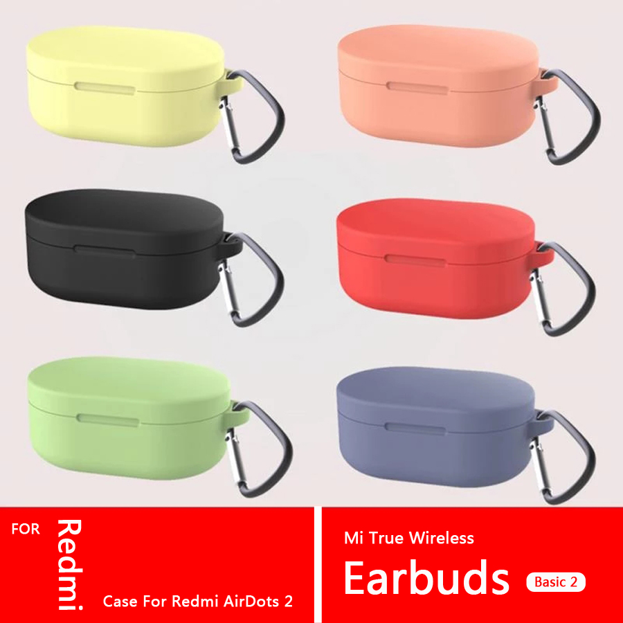 Siliconen Oortelefoon Case Voor Redmi AirDots 2 Oordopjes Beschermhoes Shell Voor Xiaomi Mi Echte Draadloze Oordopjes Basic 2 Cover