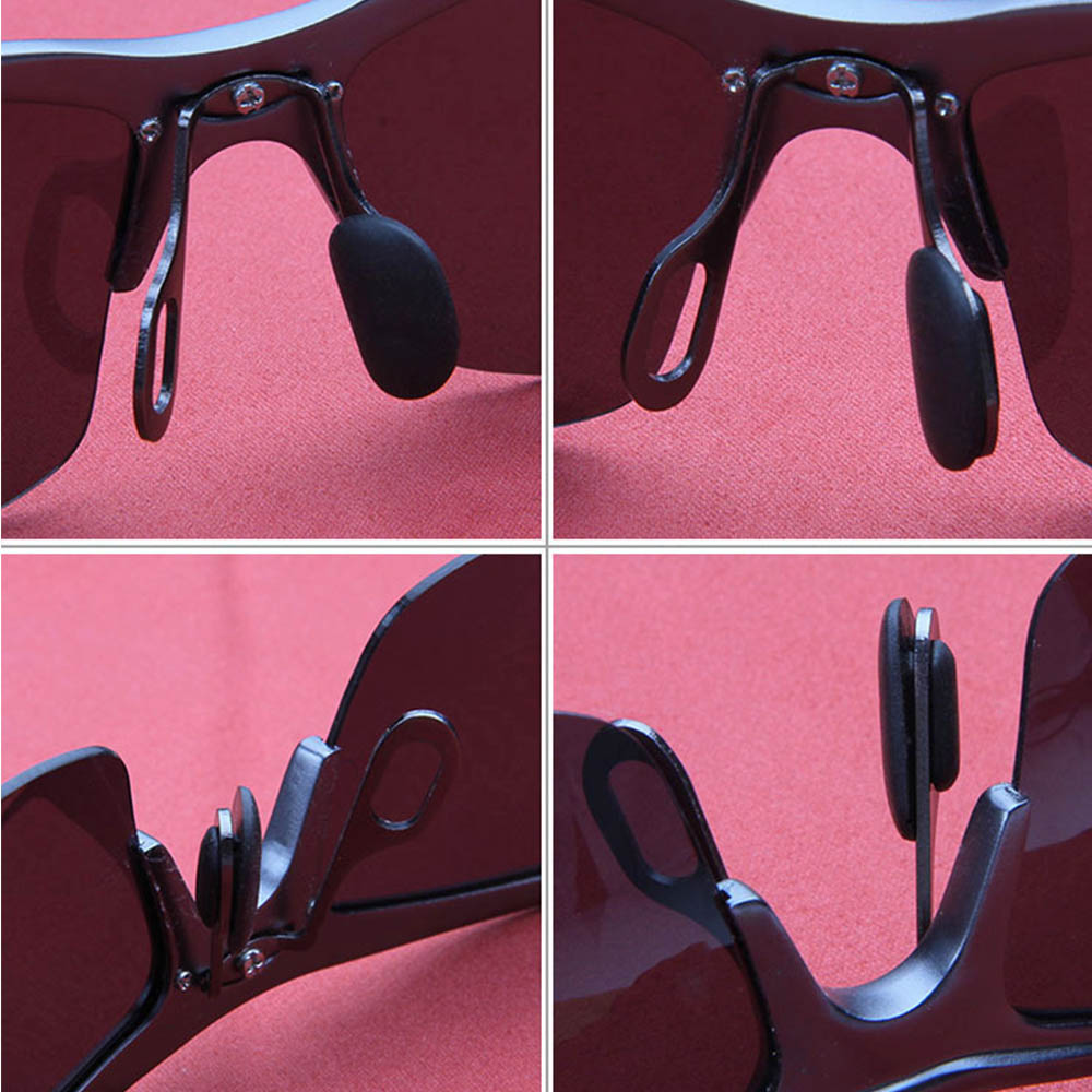 Lunettes de soleil en Silicone noir antidérapant | 2 paires de lunettes de soleil, tampons nasaux souples ajourés baïonnette, respirant, confortables, antidérapantes 2 Styles