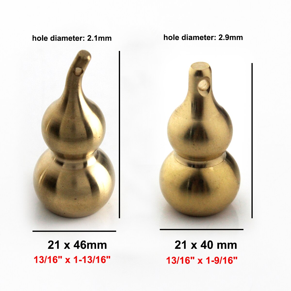 1pcs Solid Brass Gourd Shape Keyring Pendants Jewelry Hardware DIY Leather Crafts for Toy
