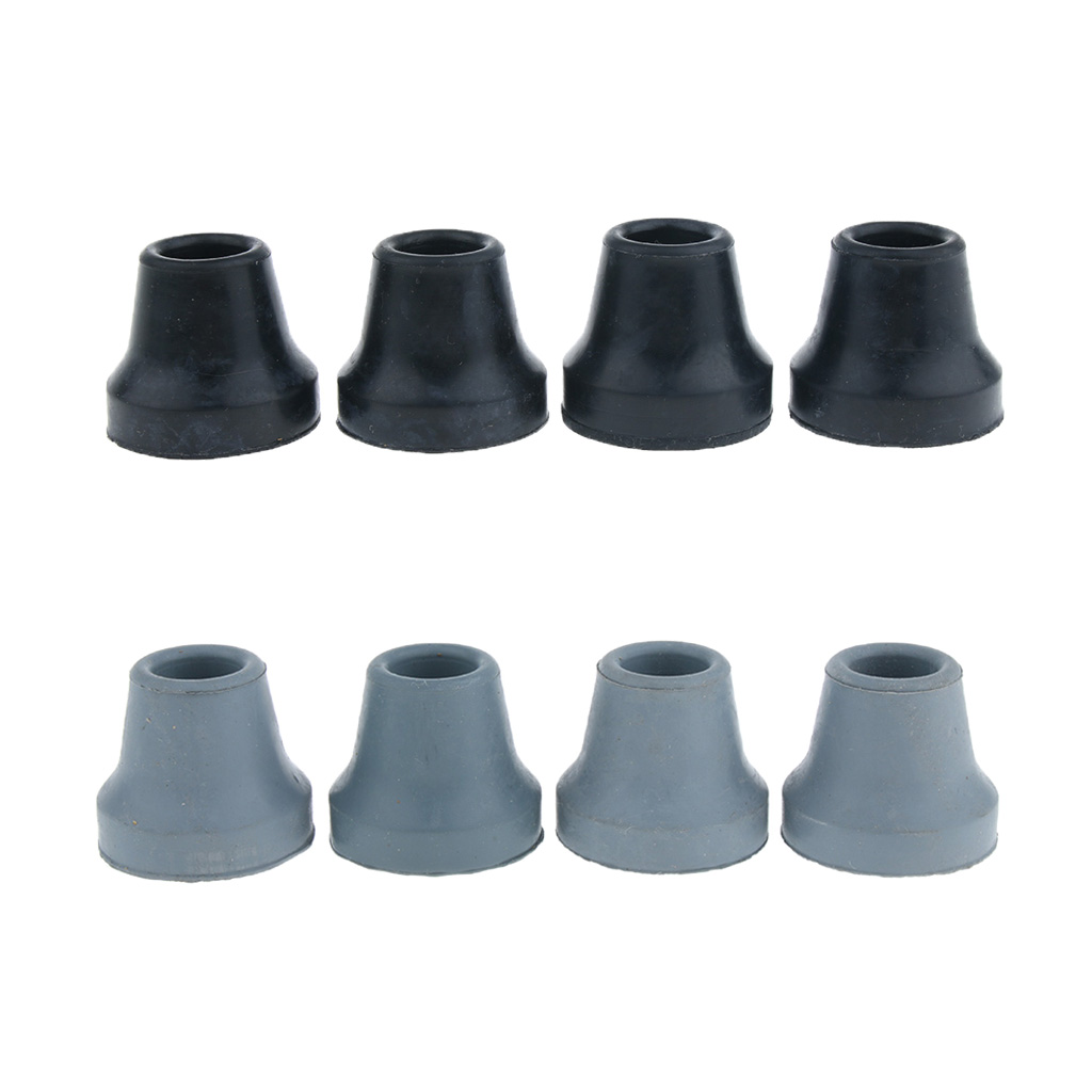 4x Skid Resistant Replacement Rubber Tips For Cane Crutches Walking Hiking Sticks Hiking Sticks 5/8 inches