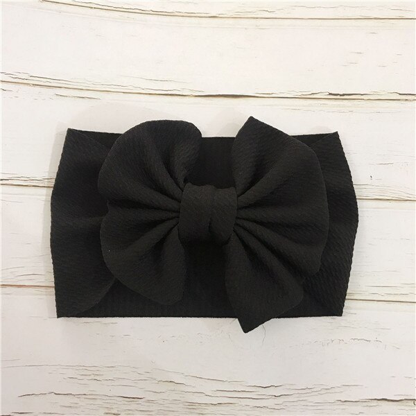 OP VERKOOP Baby Strik Hoofdband Gebreide Katoenen Kinderen Meisjes elastische haarbanden Tulband voor meisje Hoofdbanden Zomer bandeau bebe: Black