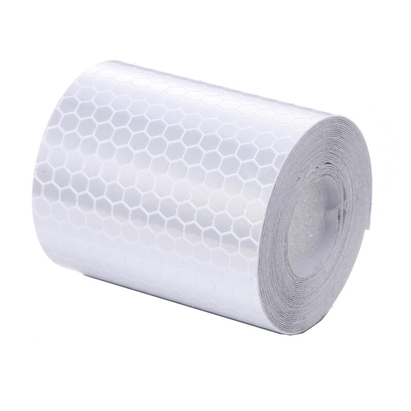 5cm*3m autostickers reflecterende strips waarschuwingstape lichtreflecterende folie veiligheidsmarkering reflecterende sticker fiets auto accessoires: Wit