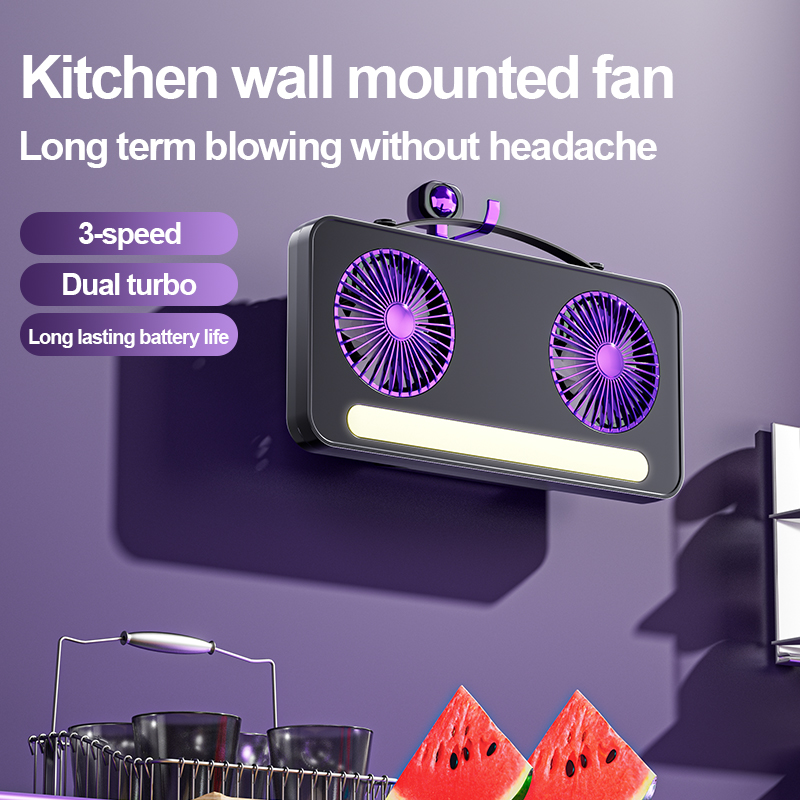 Double-Head Desktop Mini Fan: Strong Wind Power, Low Noise, Is the Ideal Choice for Home and Office Cooling