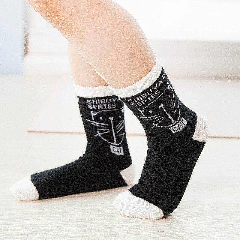 Children's Cotton Cartoon Socks - 1-12 Years - Spring/Autumn Wear - Unisex