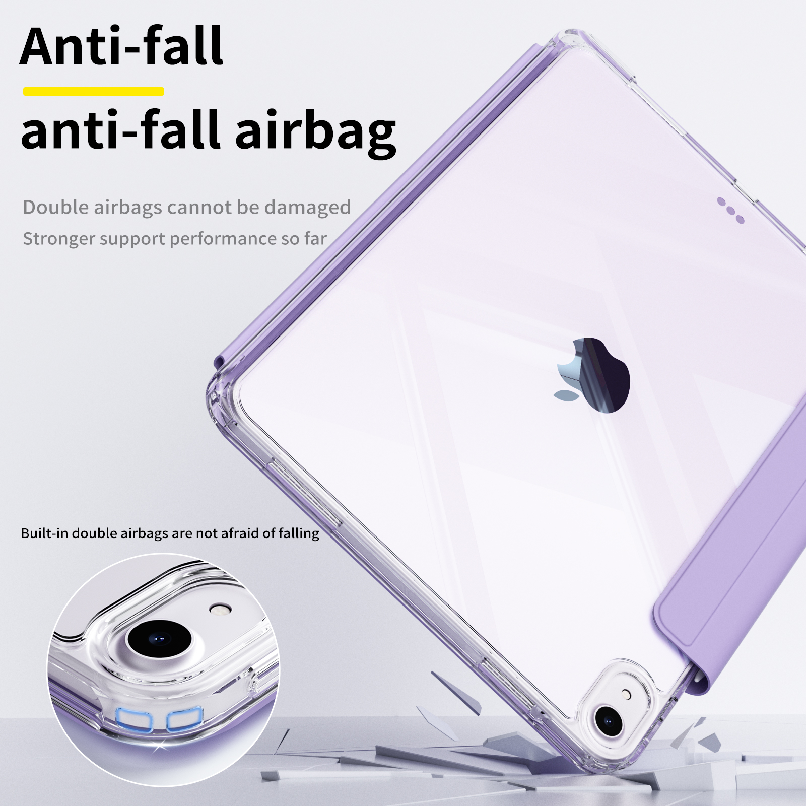ZOYU iPad pour iPad 10th 10.9 housse coulissante amovible, pour iPad Pro 11 Air 11 Air 4/5 10.2 7/8/9th mini 6 housse à boucle magnétique