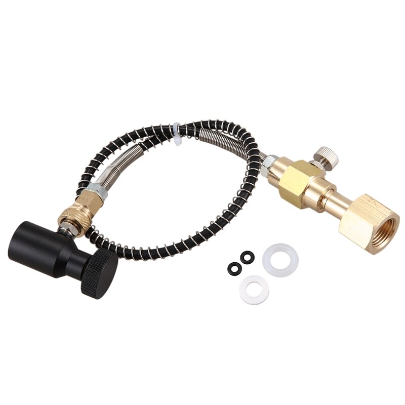-Soda Club Co2 Cylinder Refill Adapter with Connection CGA320 with Reinforce Hose and On/Off Adapter: Default Title