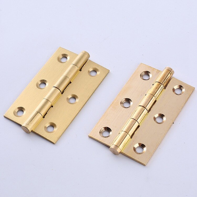 Kitchen Cabinet Door Hinges Furniture Accessories 4 Holes Gold Drawer Hinges for Jewelry Boxes Furniture Fittings