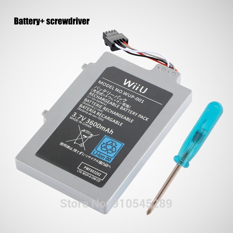1PCS For Wii U GamePad 3600mAh Replacement Rechargeable Battery Pack 3.7V Rechargeable Battery for Nintendo Wii U Gamepad