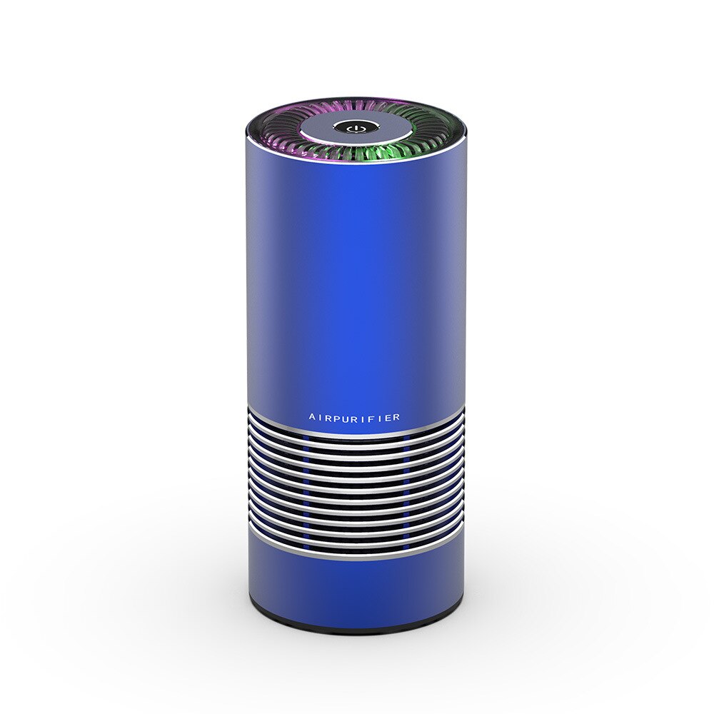 Purificador de aire inalámbrico para coche, Mini purificador de aire de iones negativos T1 Hepa, eliminación de formaldehído y desinfección de olores, luz nocturna, desodorizador de inodoro: Borgoña