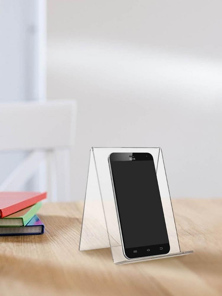 5pcs Book Display Stand Desktop Book Holder Transparent Acrylic Book Shelf Vertical Book Textbook Display Stand (Transparent )