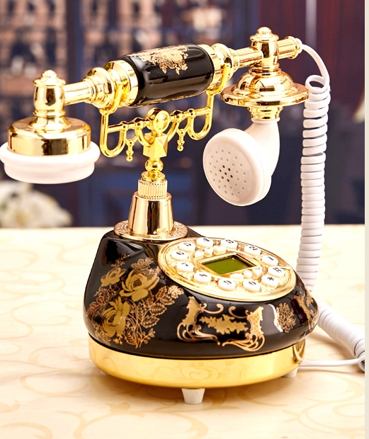 Schwarz authentisch Keramik retro telefone/Anrufer Ich würde/Hintergrundbeleuchtung/Freisprecheinrichtung