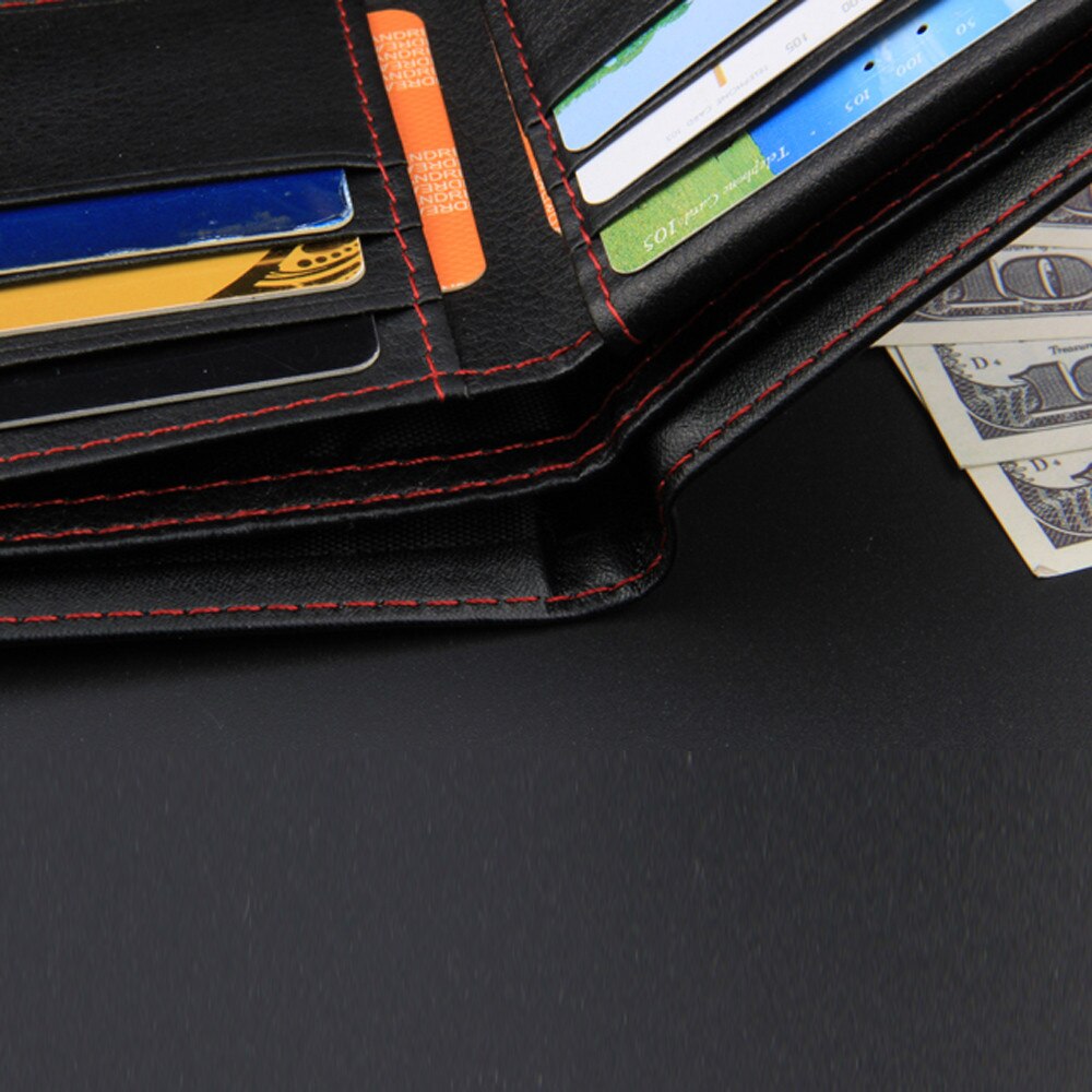 Men Wallet Bifold Business Leather Wallet ID Credit Card Holder Thin Small Leather Purse Pockets #ND