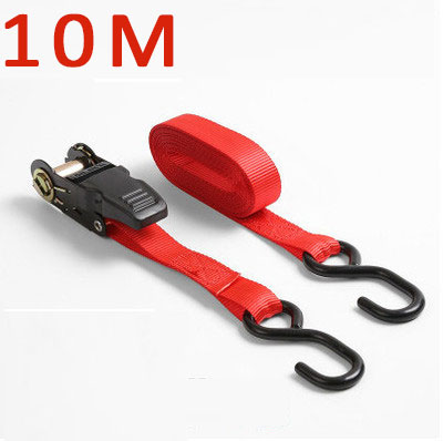 10/8M x 25mm Corda di tensione per auto Cinghia di legatura Forte cintura a cricchetto Borsa per bagagli Cargo Ancoraggio con tenditore di corda Fibbia in metallo Traino: Arancione