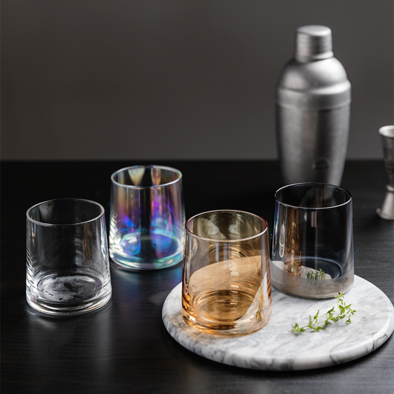 Colored Glass Home Ins Wind Glass Transparent Water Glass Whiskey Glass Drinking Milk Glass Glass Tea Cup Coffee Mugs Beer Glass