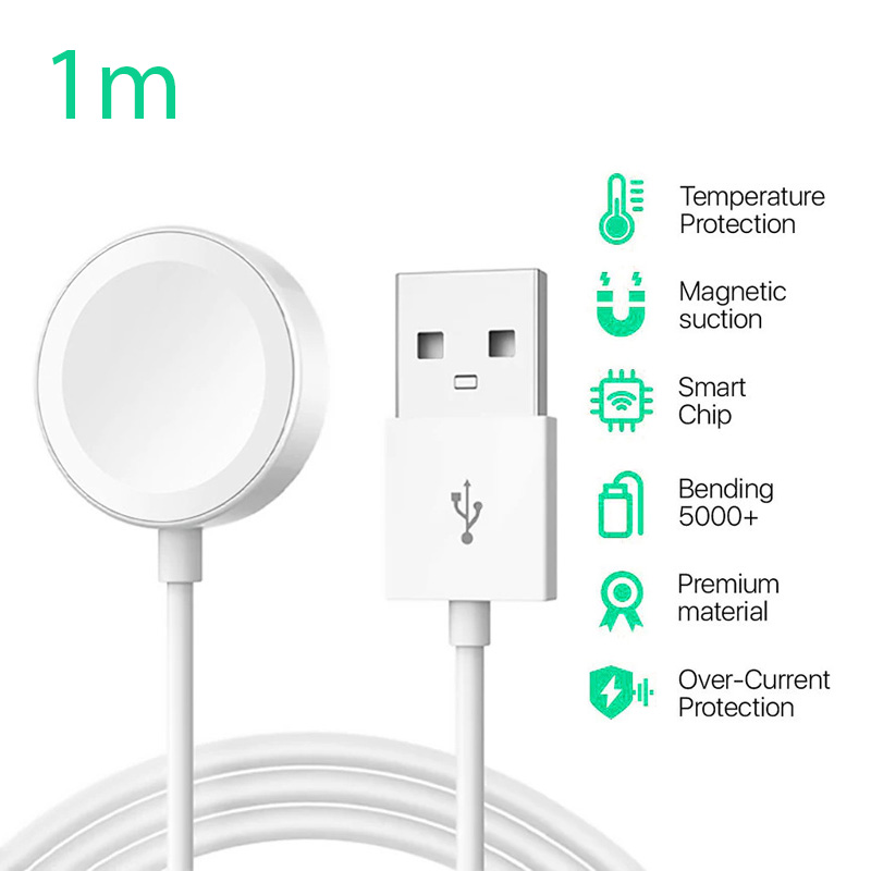 Ładowarka robić zegarka jabłko iwatch123456789/SEPD Typ C/Port USB Przenośna bezprzewodowa magnetyczna stacja dokująca robić kabla ładującego: Srebrny