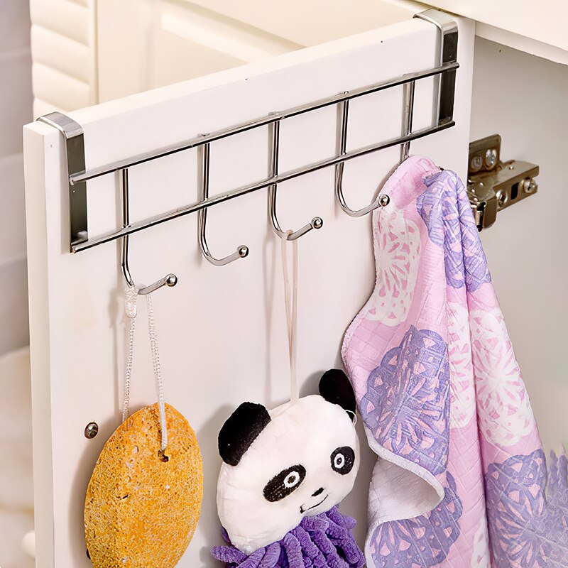3-Pack Over Cabinet Door Hooks - Cat Design, Iron Hooks For Kitchen, Bathroom, Bedroom Storage