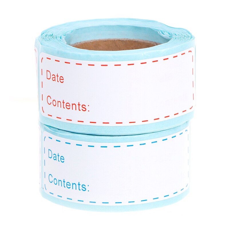 125 Stickers/roll Refrigerator Freezer Food Storage Date Label Content Stickers For Bottle Jar 2.5cm*7.5cm