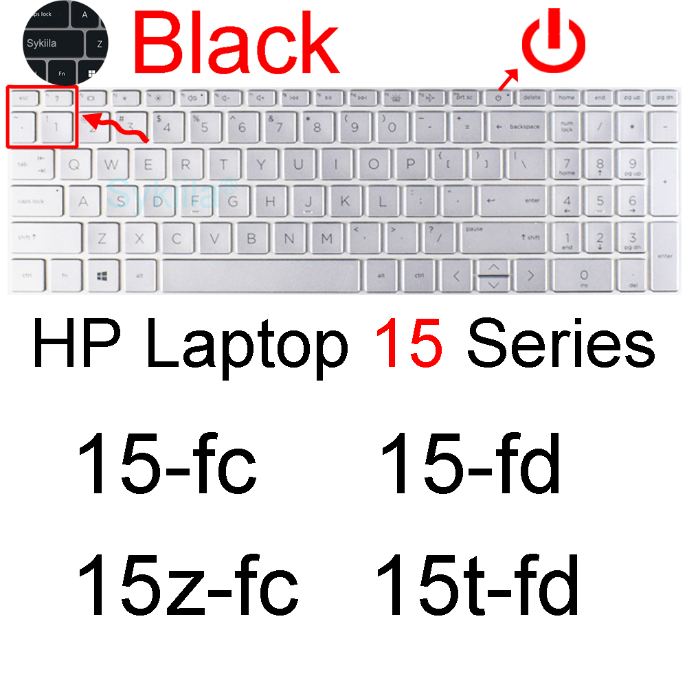 Funda de teclado para portátil HP 15 15t 15-fd 15-fc 15-ef 15-dw 15-dy 15g 15q 15s 15z, funda protectora de silicona esencial: Azul
