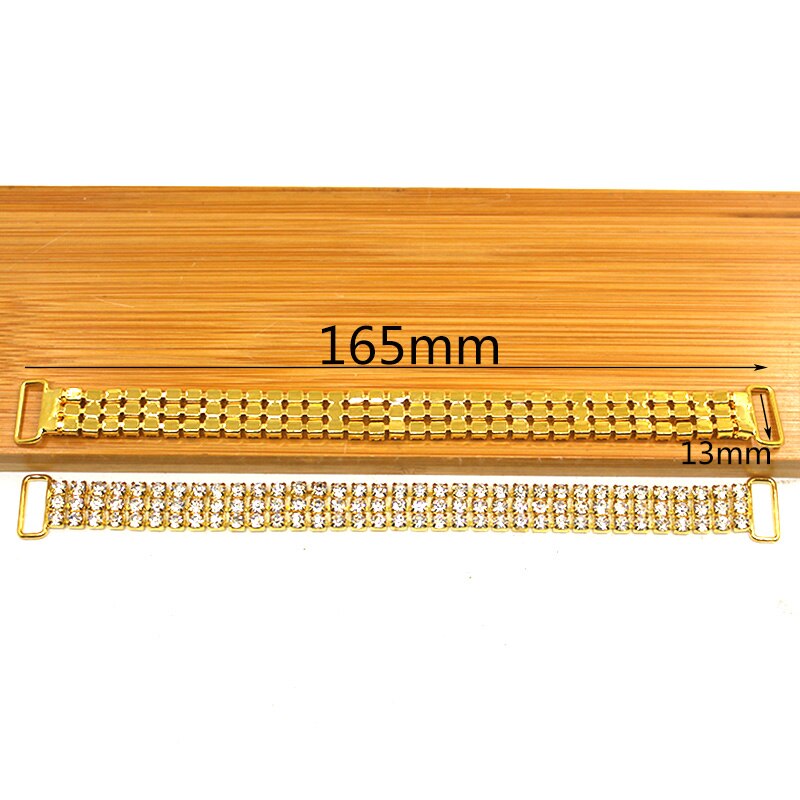 2 pieces/batch 3 Sizes 3 rows Rhinestone Chain Con... – Grandado