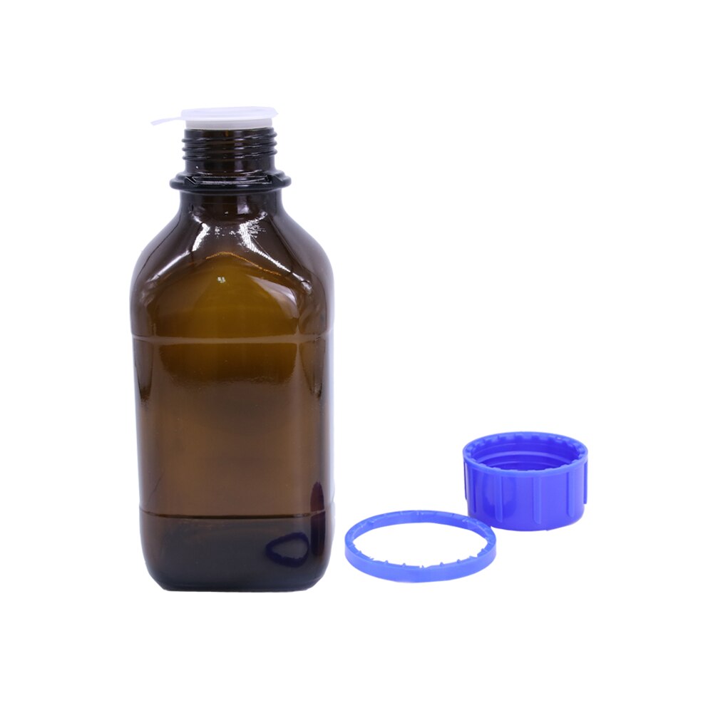 1000ML Amber Beagent Bottle Chemical Laboratory Distillation Flask Glassware Bottle with Cap