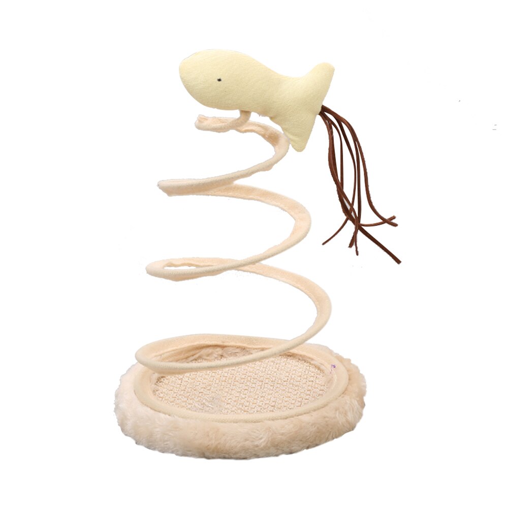 Kæledyr kat lege legetøj fisk plys spiral spring kattelegetøj sød fisk lege kat killing legetøj 3 stile^ 1: C