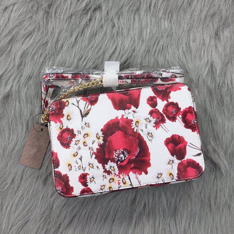 2020 novos casos ombro mensageiro sacos de corrente pequeno pacote padrão flores sacos femininos cor sólida: 1