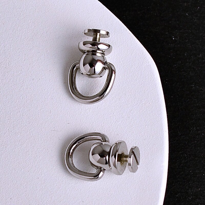 Pure Copper Bag Zipper Transform Buckles Accessories DIY Handbag Repair Kit Replace Chain Buckle Adjust Parts Hardware: Silver / 2 pcs