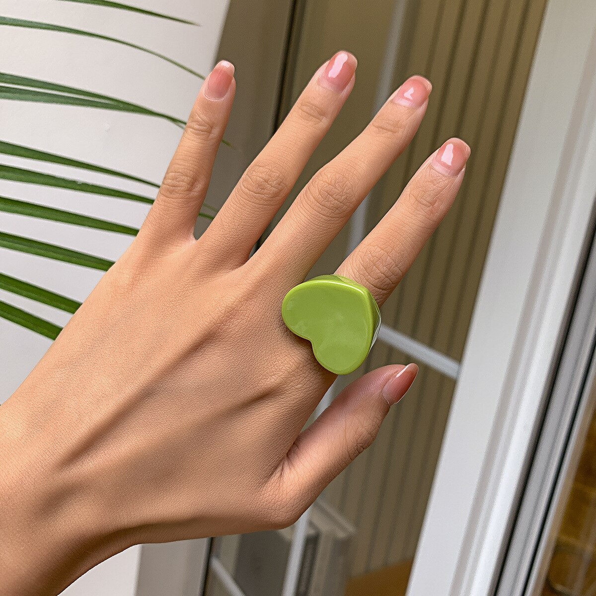 Acryl Hars Ringen Set Voor Vrouwen Meisjes Onregelmatige Marmer Patroon Kleurrijke Transparante Ring Ringen Sieraden