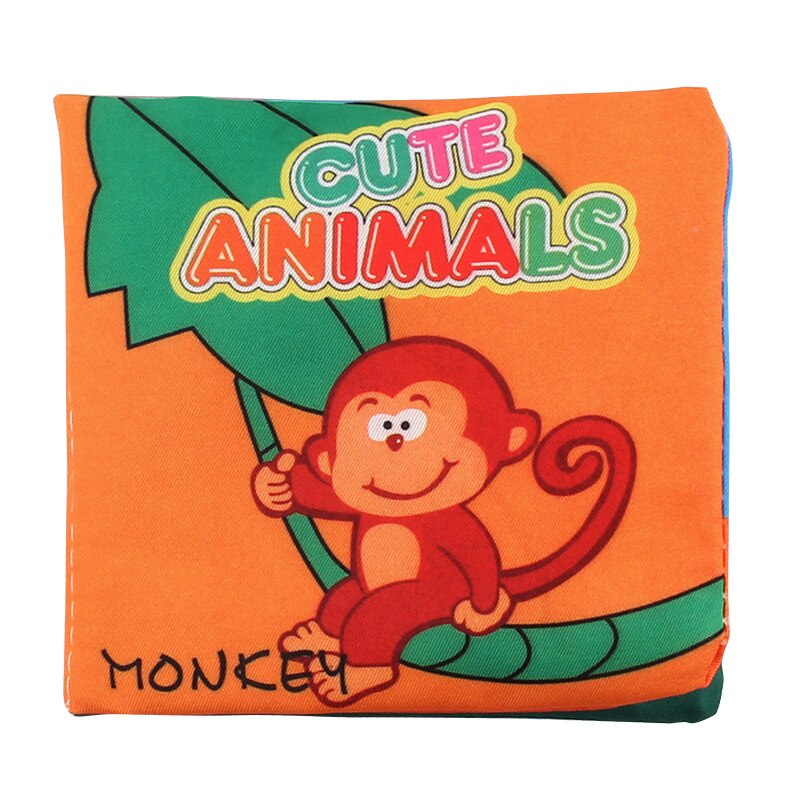 Doek Baby Intelligentie Ontwikkeling Leren Foto Cognize Boek Voor Kinderen Leren Geluid Boeken In Engels: Monkey