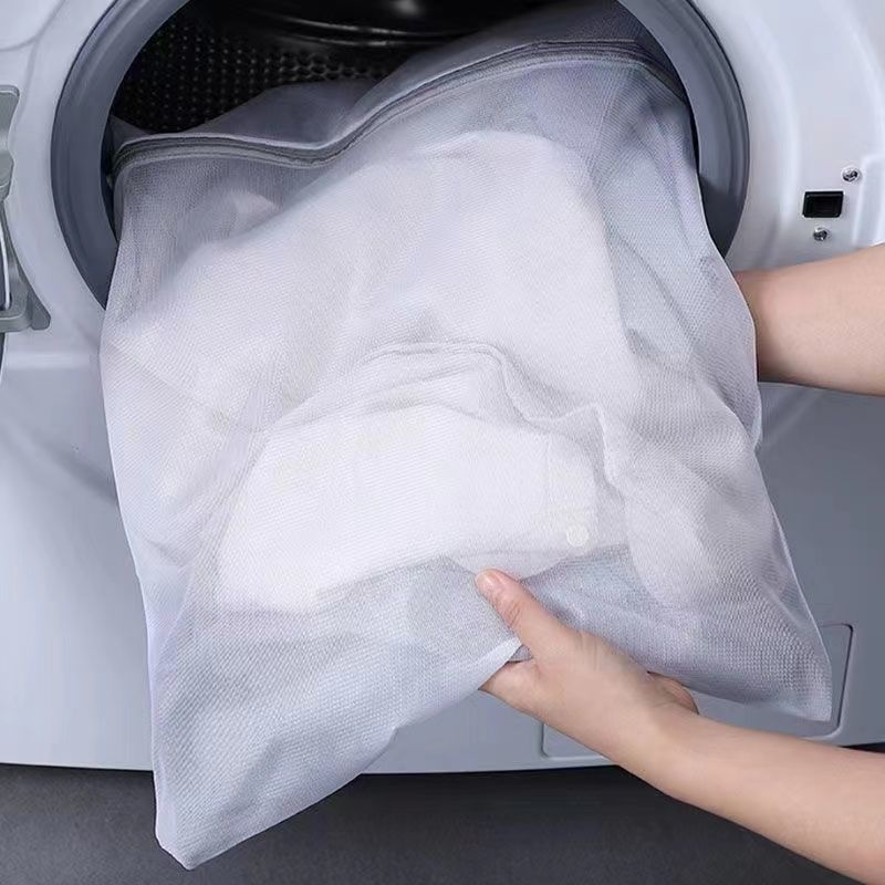 Weißer, langlebiger, großer Wäschesack, Netz-Organizer, Netz, schmutziger BH, Socken, Unterwäsche, Schuhaufbewahrung, Waschmaschinen-Abdeckung, Kleidung