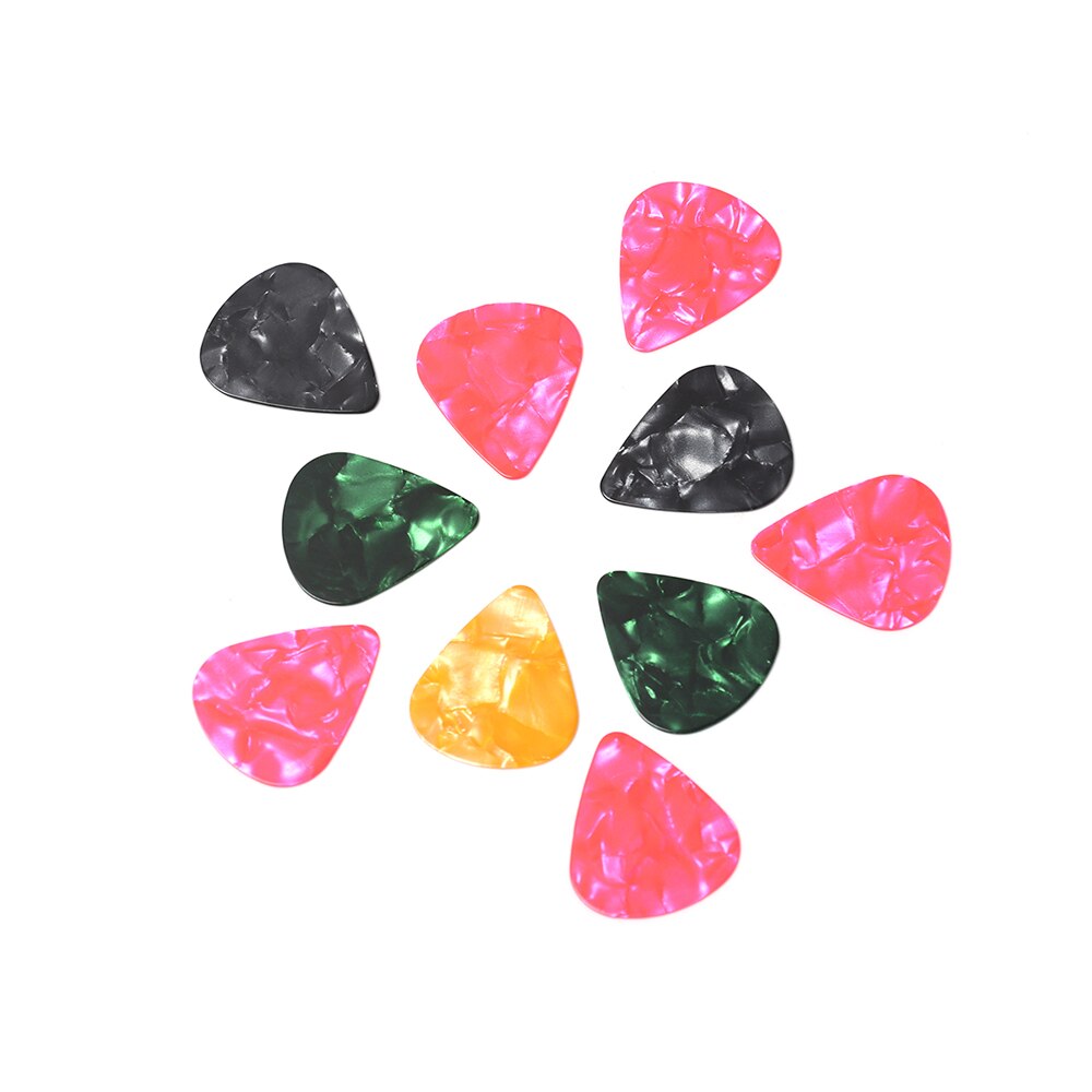 30Pcs Celluloid Picks Guitar Picks Acoustic Electric Plectrums Celluloid 0.46mm 0.71mm 0.96mm Assorted Guitars Accessories