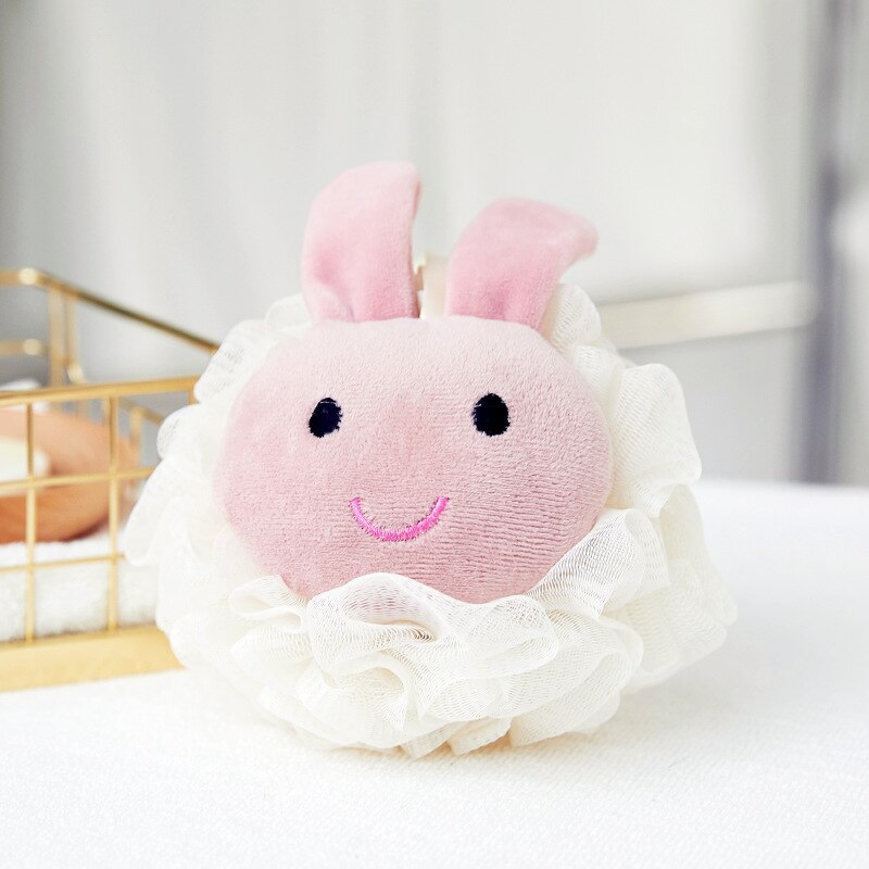 Cartoon Baby Bad Bal Zacht Kid Bad Artikelen Leuke Kind Baby Schoon Zorg Kinderen Badkamer Accessoires Voor Meisjes jongens: Pink Rabbit