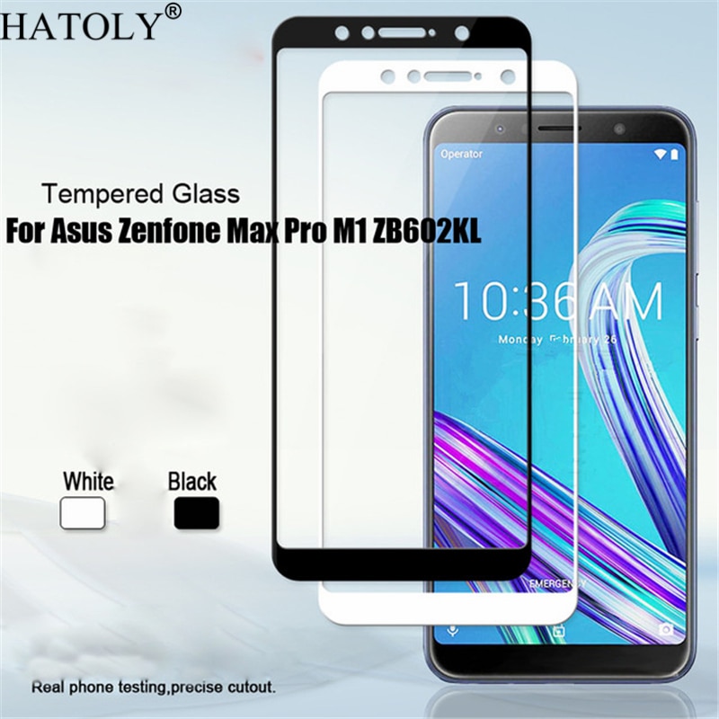 2 pièces verre trempé pour ASUS ZenFone Max Pro M1 ZB602KL protecteur d'écran couverture complète ASUS Zenfone Max Pro M1 ZB602KL X00TD Film