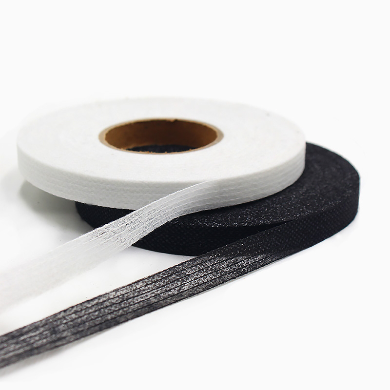Zwart-wit eenzijdig gebonden stof voering strijken kleding zoom tape mesh voering DIY naaiaccessoires