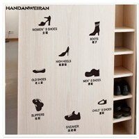 Removable shoe sticker living room bedroom wall sticker home decoration: Default Title