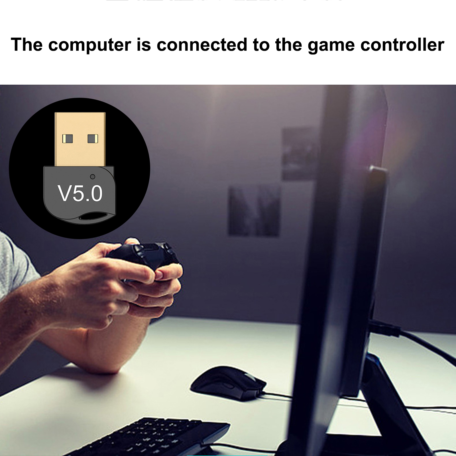 X52 USB Bluetooth Adapter for PC Windows 10/8/8.1 Computer Desktop Mouse Headset Headphone Game Controllers