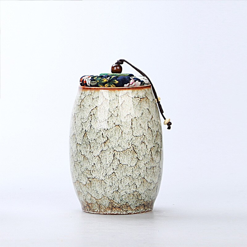 Ceremic Cremation Urns Funeral Pet Cat Dog Memorial Keepsake Ashes Container Jars Casket Columbarium Pets Memory: White