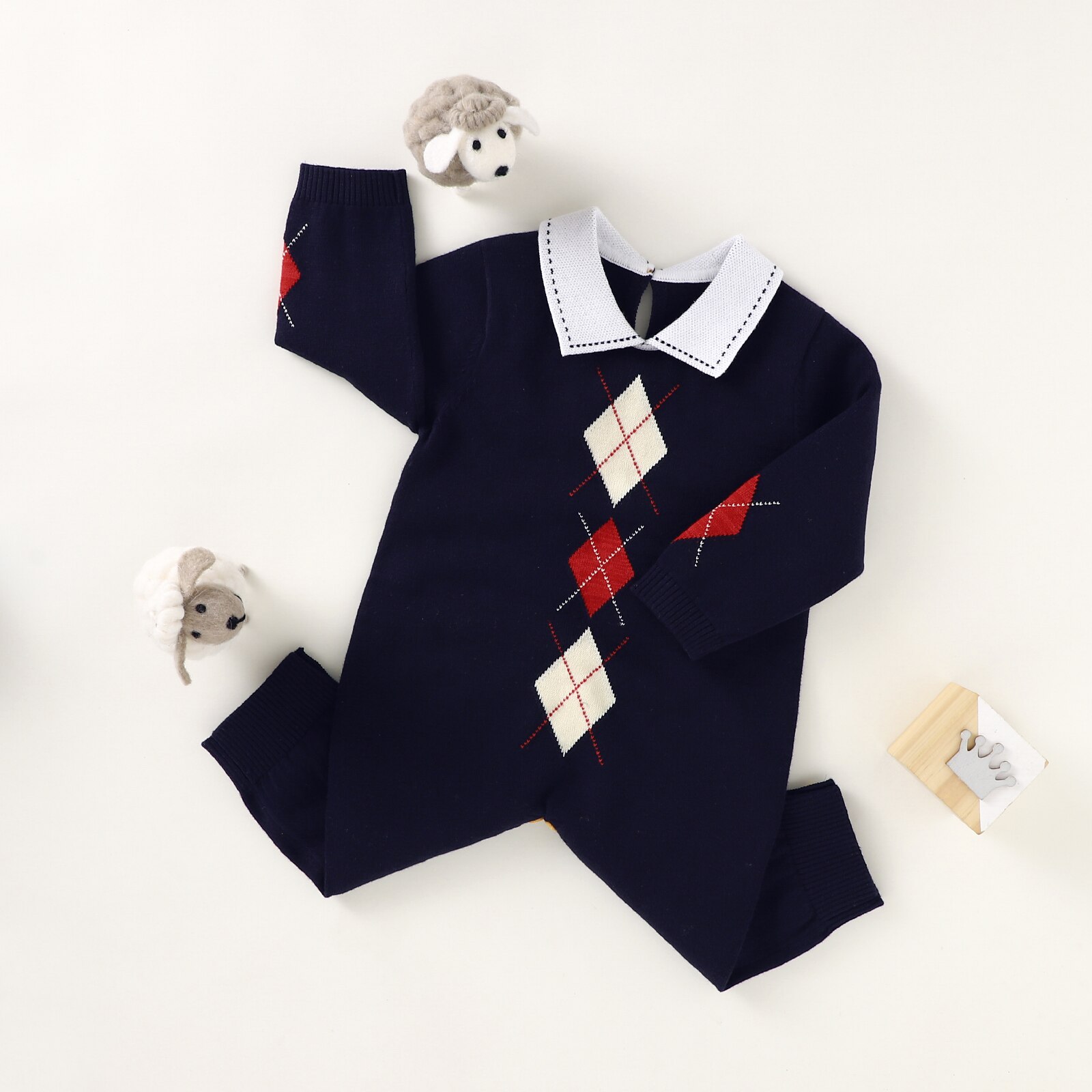 Baby Rompers Long Sleeve Newborn Infant Unisex Jumpsuits Outfits Autumn Winter Cotton Knitted Toddler Boy Girl Overall One Piece