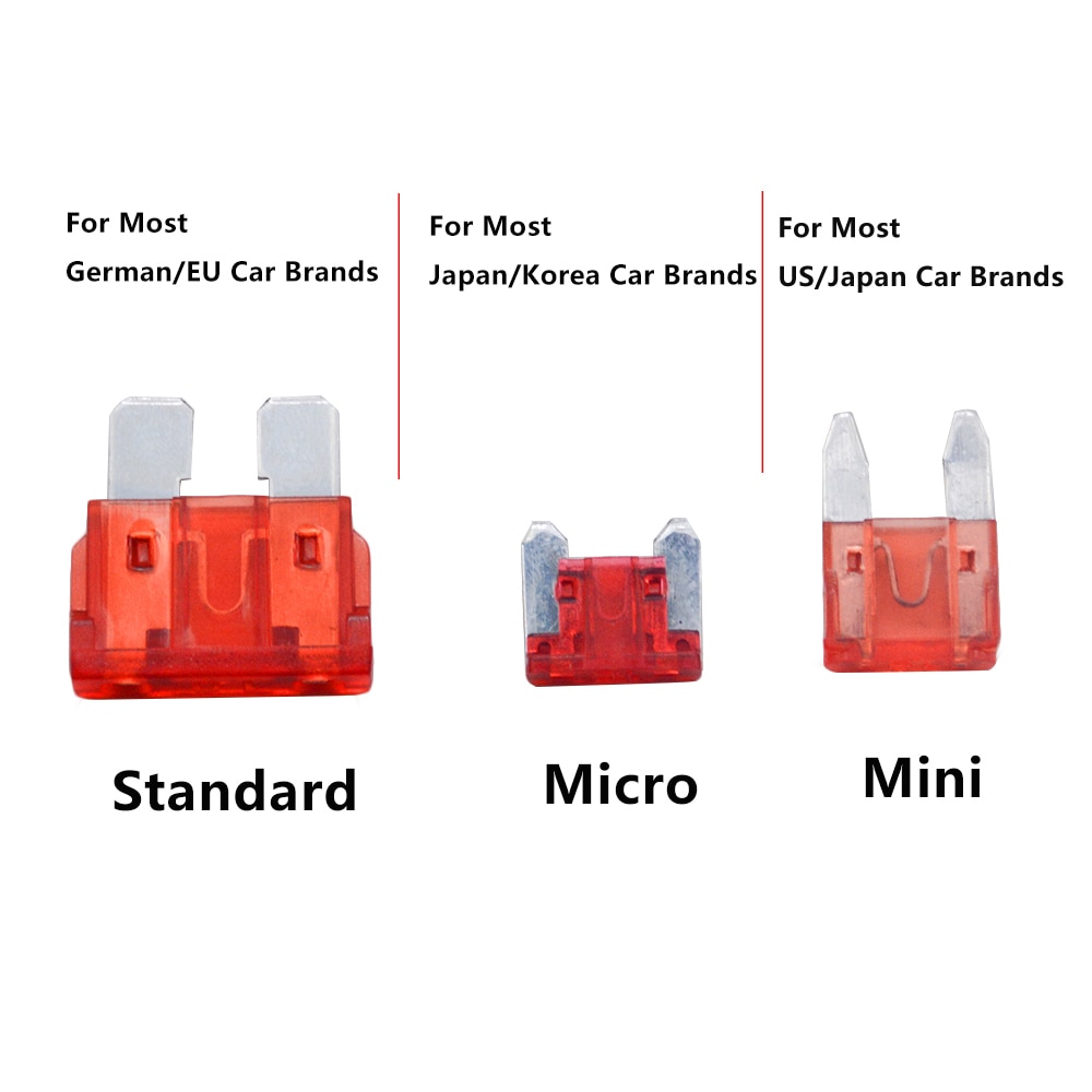 50pcs/lot Mini Size MICRO Car Auto Blade Fuse 5A 7.5A 10A 15A 20A 25A 30A