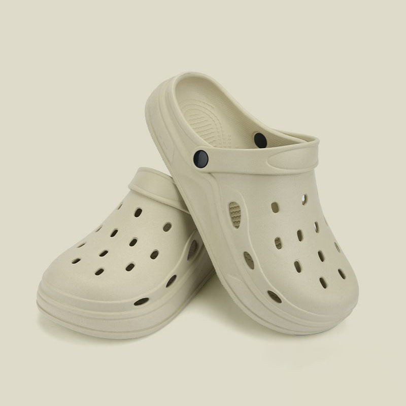 Sandalias de de verano, zapatillas impermeables, zapatos para hombre, toboganes para exteriores, calzado para jardín de suela blanda, zuecos, sandalias de playa EVA, Zapatillas de casa: Beige / 38-39
